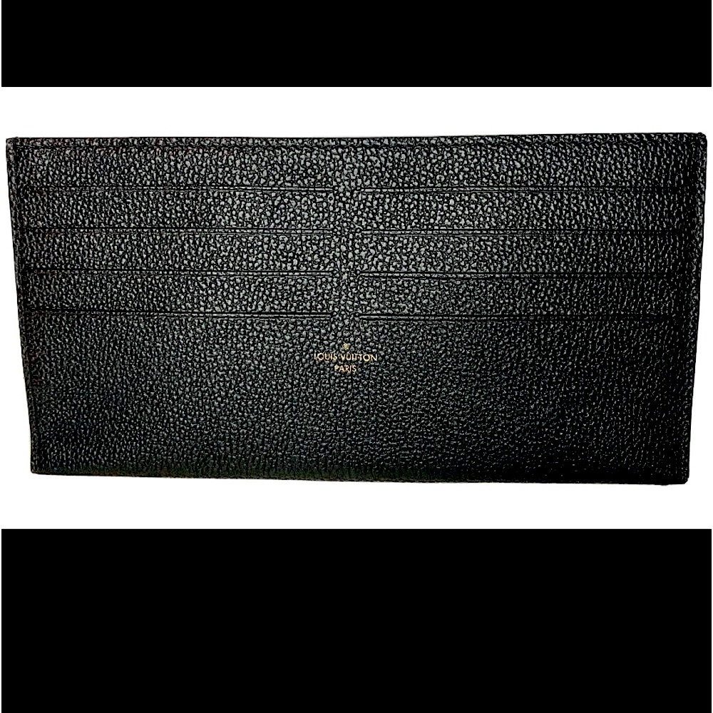 Louis Vuitton Felicie Card Holder Insert Leather Black